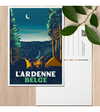 L'affiche Belge Carte Postale "L’Ardenne Belge" avec arrière