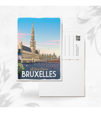 L'affiche Belge Carte Postale "La Grand Place de Bruxelles" image