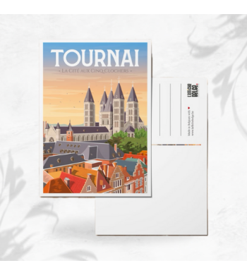 L'affiche Belge Carte Postale "Tournai" image