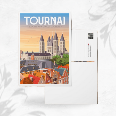 L'affiche Belge Carte Postale "Tournai" image