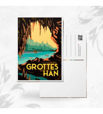 L'affiche Belge Carte Postale "Le Domaine des Grottes de Han" image