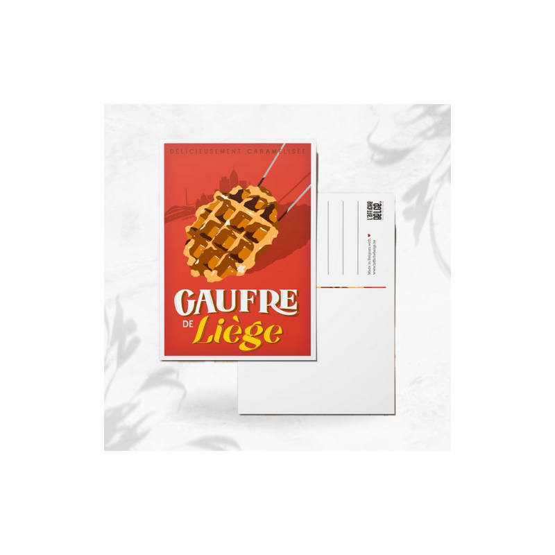 L'affiche Belge Carte Postale "Gaufre de Liège" image