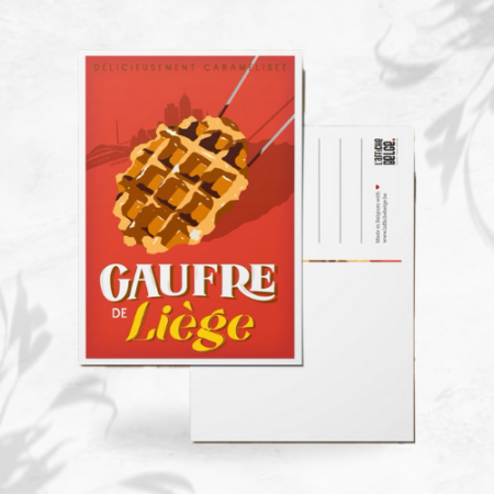 L'affiche Belge Carte Postale "Gaufre de Liège" image