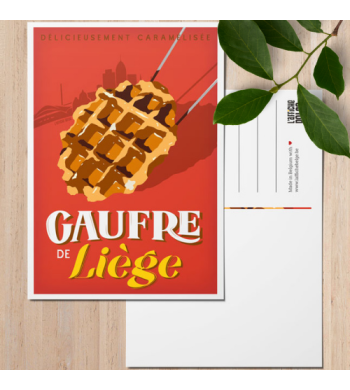 L'affiche Belge Carte Postale "Gaufre de Liège" arrière