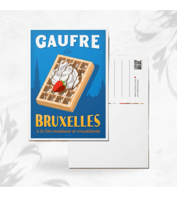 L'affiche Belge Carte Postale "Gaufre de Bruxelles" image