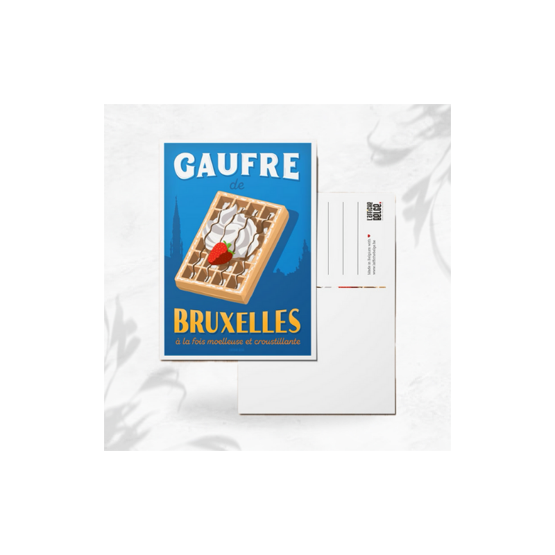 L'affiche Belge Carte Postale "Gaufre de Bruxelles" image