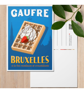 L'affiche Belge Carte Postale "Gaufre de Bruxelles" arrière