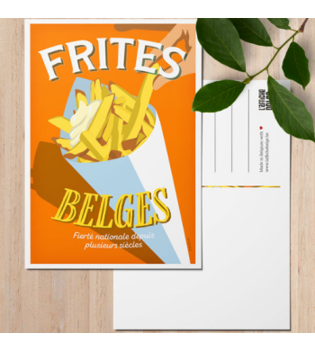 L'affiche Belge Carte Postale "Frites Belges" arrière