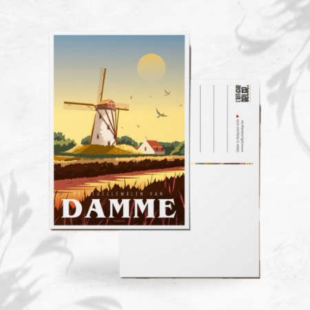 L'affiche Belge Carte Postale "Damme" image