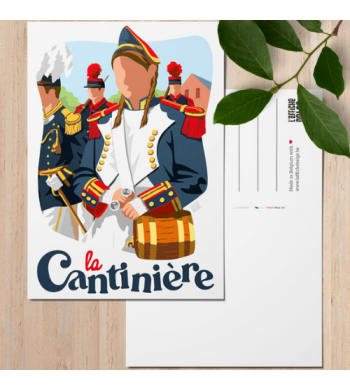 L'affiche Belge Carte Postale "La Cantinière" arrière