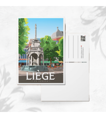 L'affiche Belge Carte Postale "Liège" image