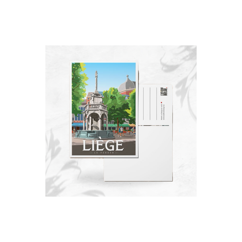 L'affiche Belge Carte Postale "Liège" image