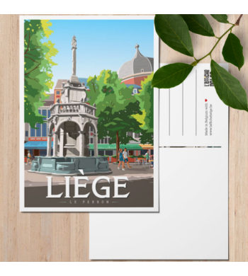 L'affiche Belge Carte Postale "Liège" arrière