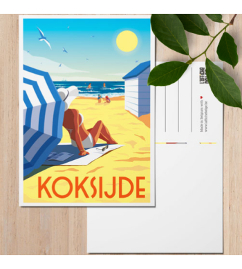 L'affiche Belge Carte Postale "Koksijde" arrière
