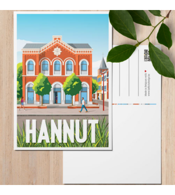 L'affiche Belge Carte Postale "Hannut" arrière