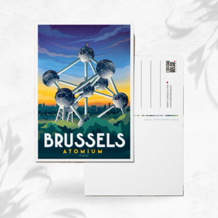 L'affiche Belge Carte Postale "Brussels Atomium" image