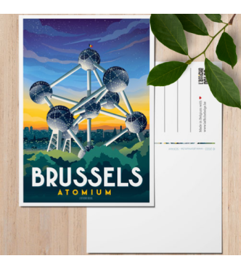 L'affiche Belge Carte Postale "Brussels Atomium" arrière