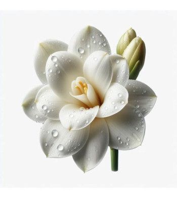 Large bougie Tubéreuse blanche  crépitante Woodwick chez Arti'zen image olfactive fleur