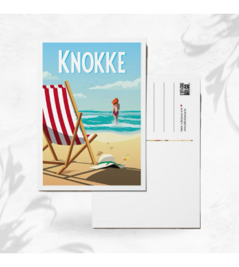 L'affiche Belge Carte Postale "Knokke" chez Arti'zen image