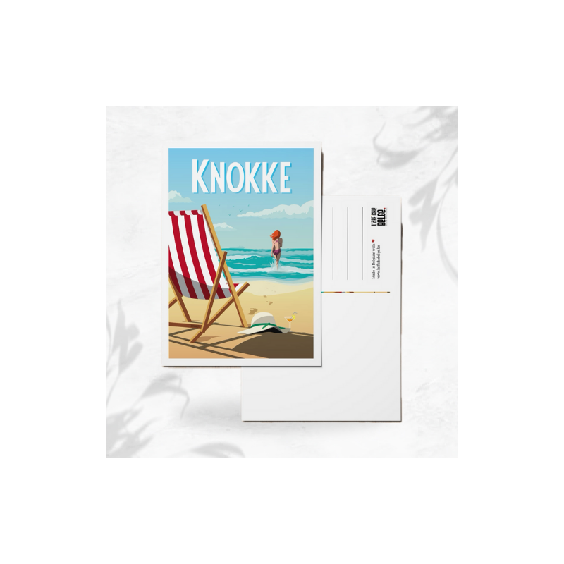 L'affiche Belge Carte Postale "Knokke" chez Arti'zen image