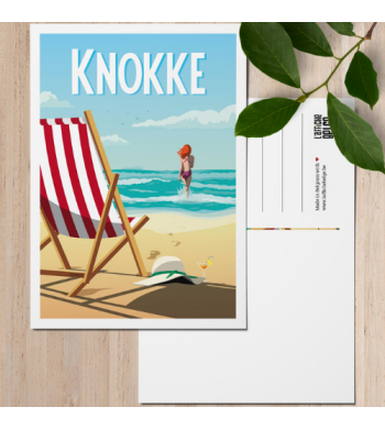 L'affiche Belge Carte Postale "Knokke" chez Arti'zen arrière