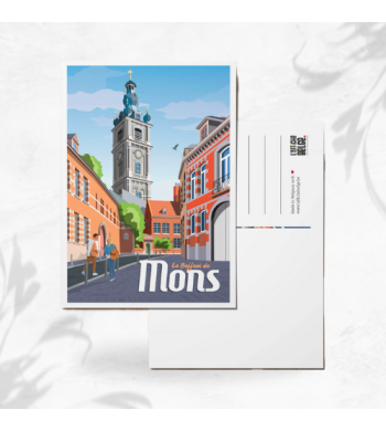 L'affiche Belge Carte Postale "Mons" image