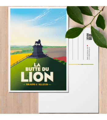 L'affiche Belge Carte Postale "La Butte du Lion" image